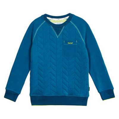 Baker by Ted Baker Boys' dark turquoise quilted jumper